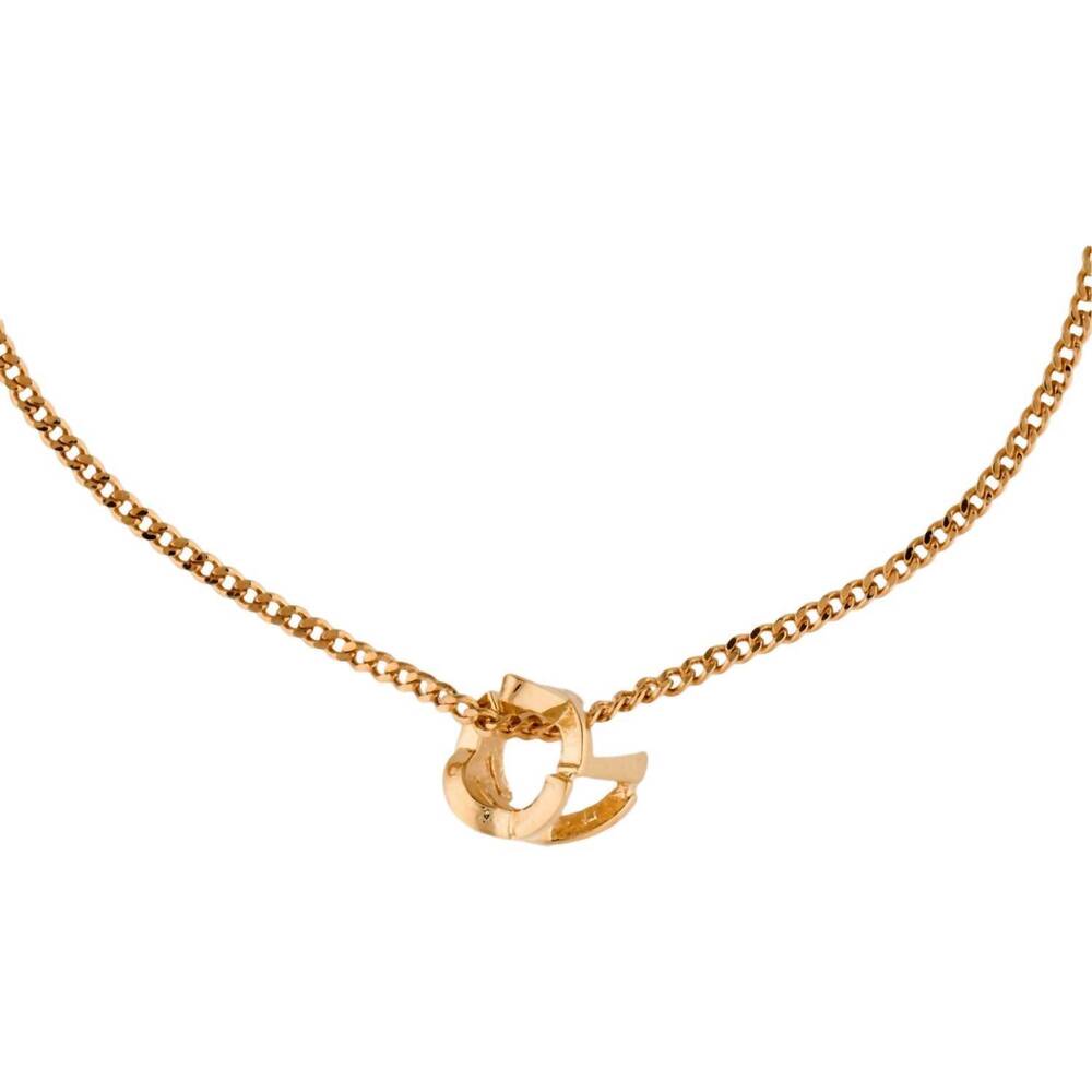 NEW SAINT LAURENT monogram twist metal chain bracelet in gold - Picture 4 of 4